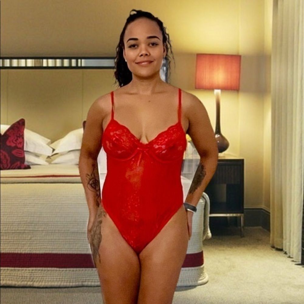 Floral Lace Teddy/Bodysuit - Picture 4 of 6